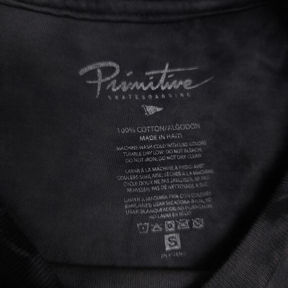 Primitive LA CA Til The End Crew Neck Graphic T Shirt Mens Size Small S Black - Picture 3 of 9